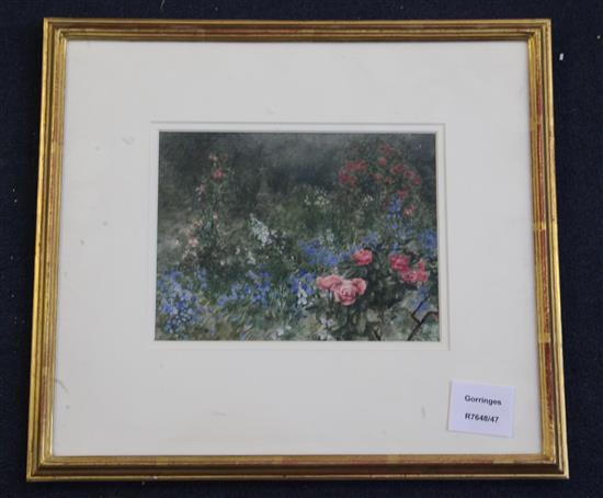 Eloise Harriet Stannard (1838-1915) The end of the garden 5.5 x 7.25in.